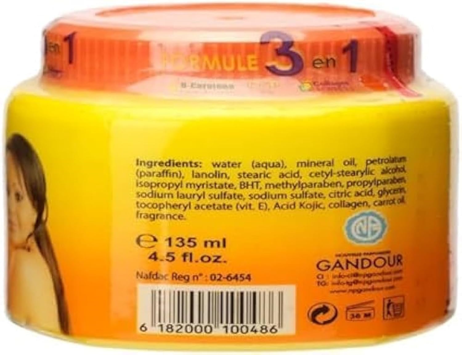 Dar Al Dawa Gandour Natural Gow ™ calrifying cream 135ml Togo Product -Pack of 1