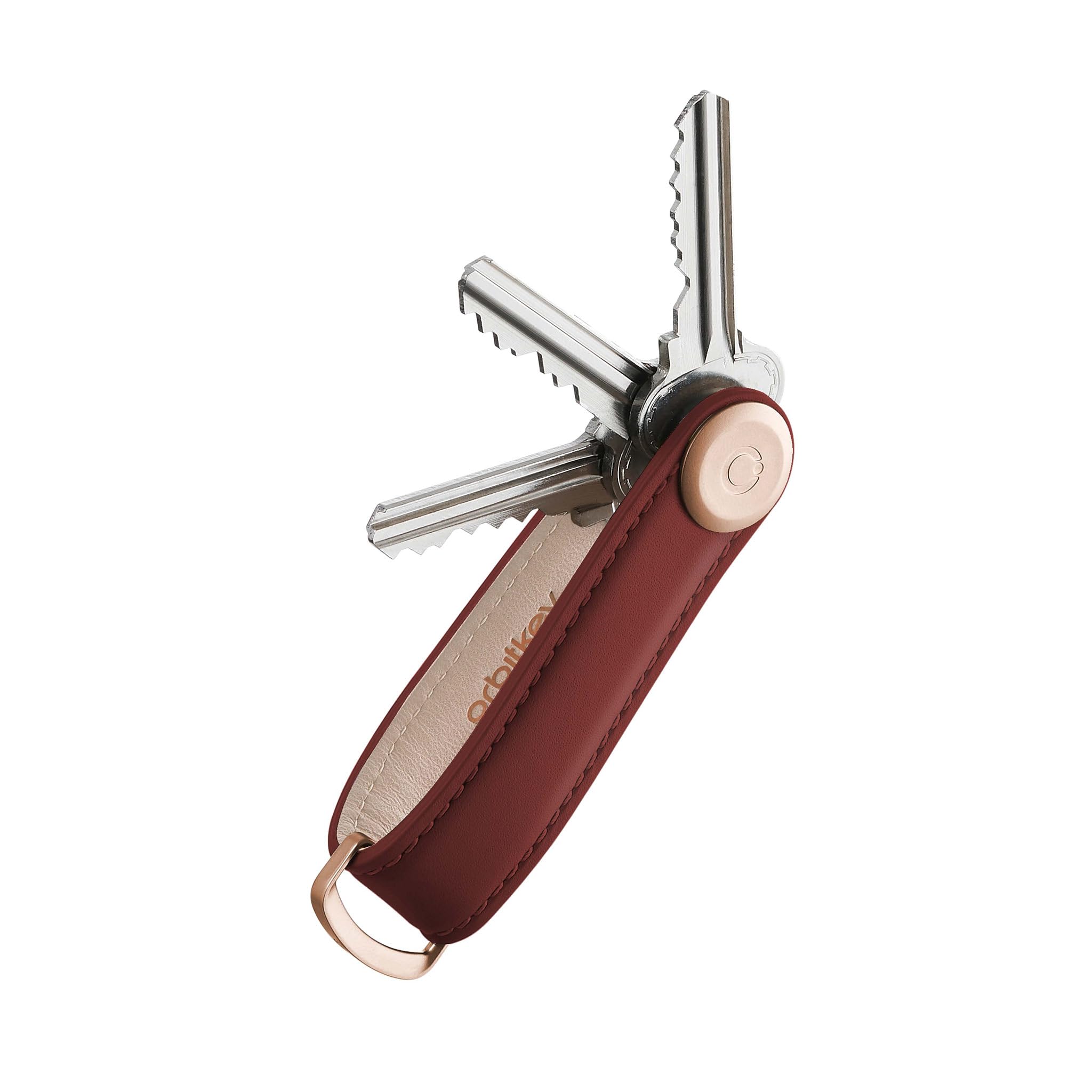 Orbitkey Unisex Wine Leather Key Organiser