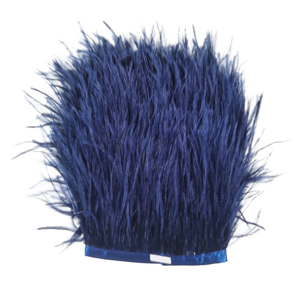 Ruban de plumes d'autruche bleu marine décoration mariage et grand soir
