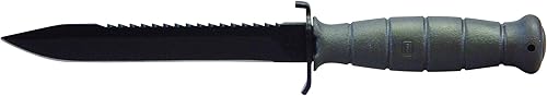 Glock Cuchillo de campo OEM de 6.5" hoja fija con sierra de raíz, gris