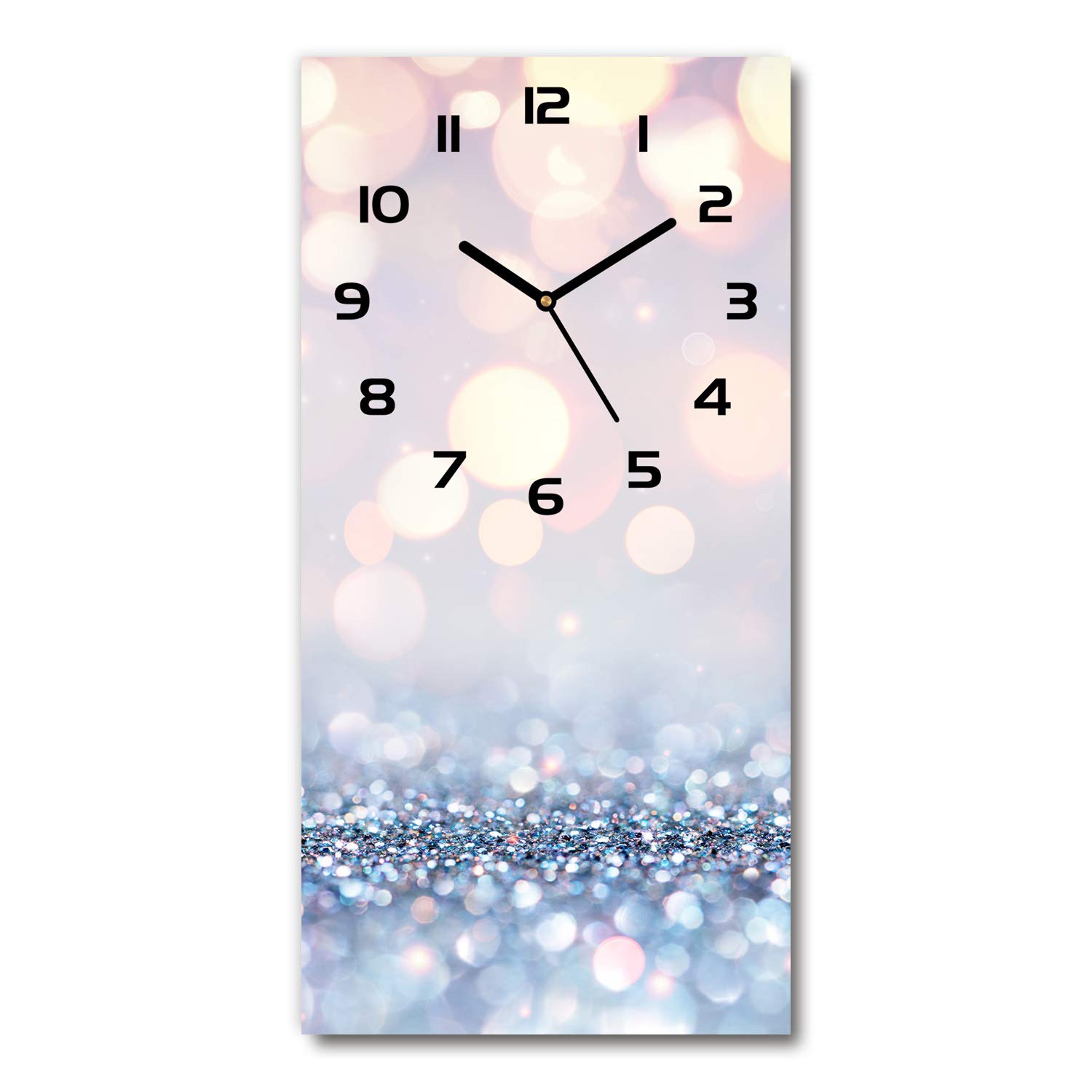 Horloge en verre 30x60cm silencieuse sur pied salon Tulup