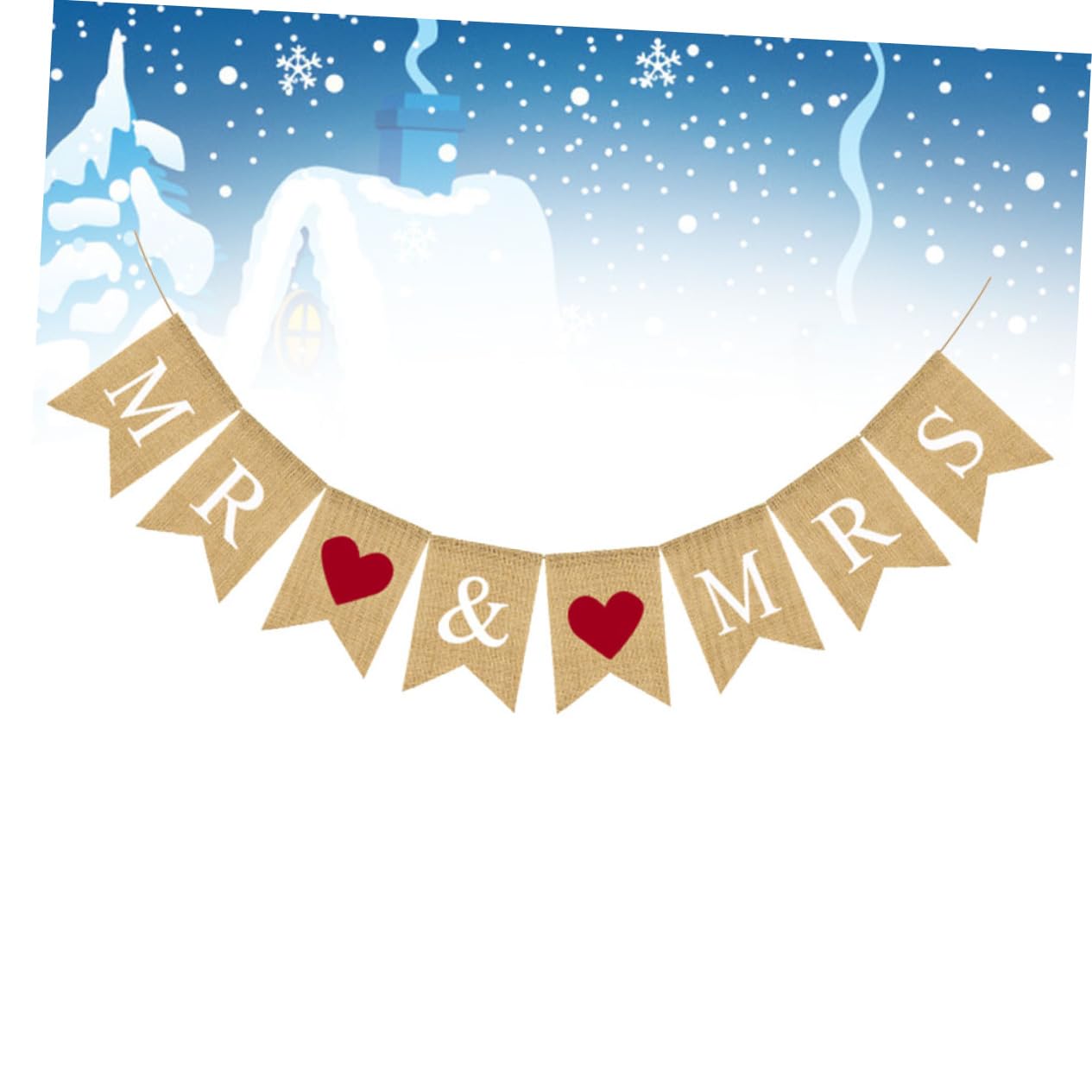 Abaodam 3 Stücke Hochzeit Party Requisiten Schwalbenschwanz Banner Sackleinen Und Liebe Herz Design Für Hochzeit Veranstaltungen