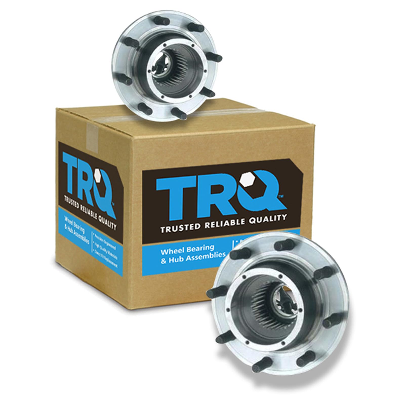 TRQ 2 Piece Front Rear Wheel Bearing &amp; Hub Assembly Set 4WD