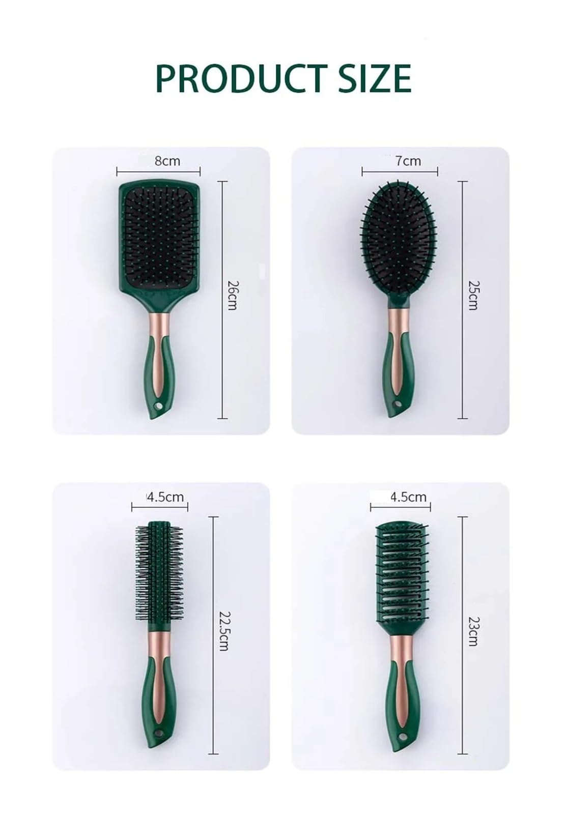 Peine cepillo cuero cabelludo salón peluquería herramienta de peinado(4pcs Kit)