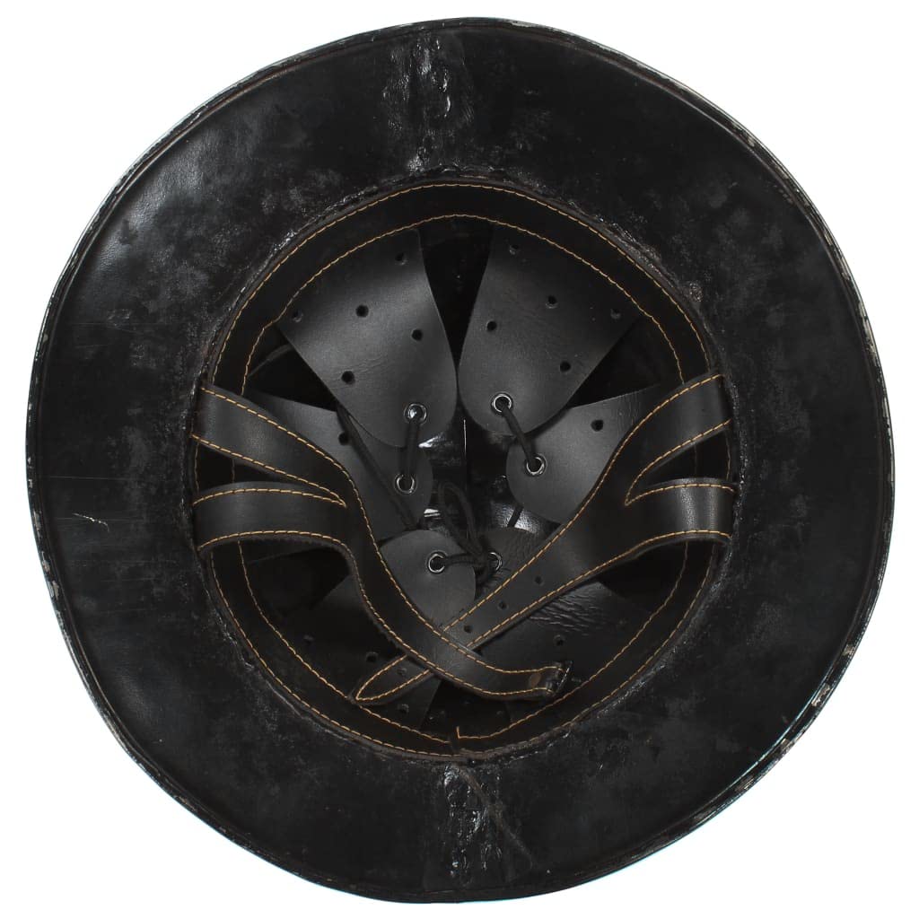 Réplica antigua de casco de caballero medieval LARP acero plateado, color del artículo: plateado