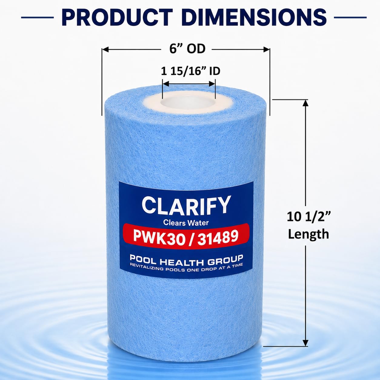 Lot de 6 filtres de spa Meltblown PWK30 plus durables, remplace Watkins 31489, Unicel C-6430, Filbur FC-3915, P/N0969601,73178, Watkins 73250, 71825, filtre pour jacuzzi, bleu