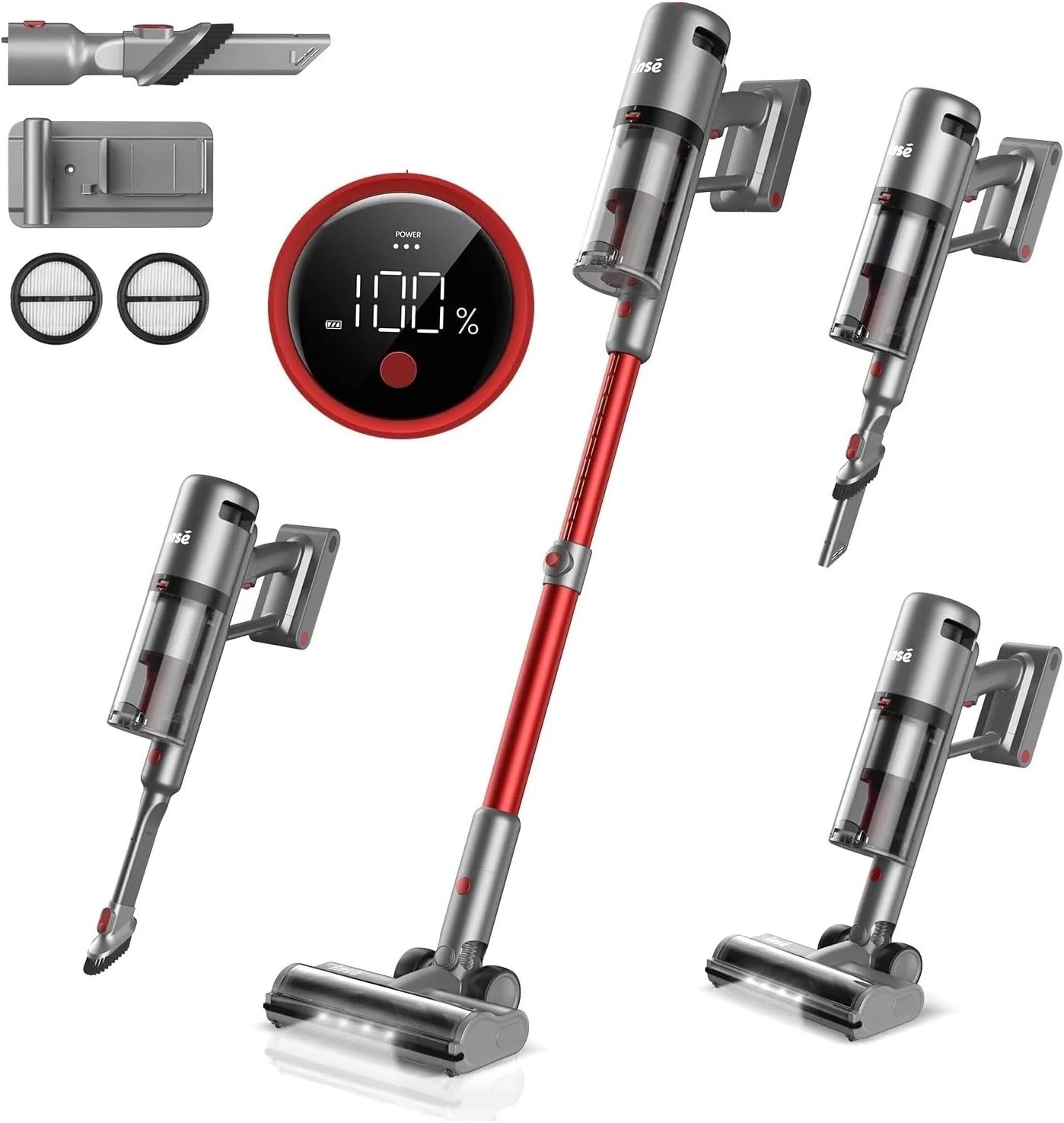 INSE N6 4 in 1 強吸引力コードレスサイクロン充電式掃除機(新品