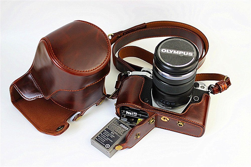 Amazon.com: Olympus E-M5 Mark II Case, BolinUS Handmade PU Leather