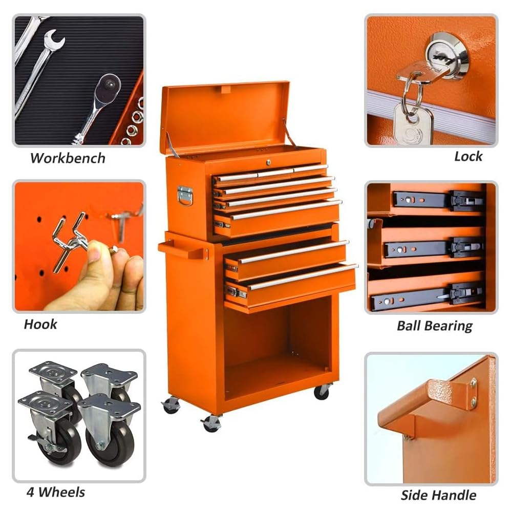 Buy 8Drawer High Capacity Rolling Tool Chest, Removable