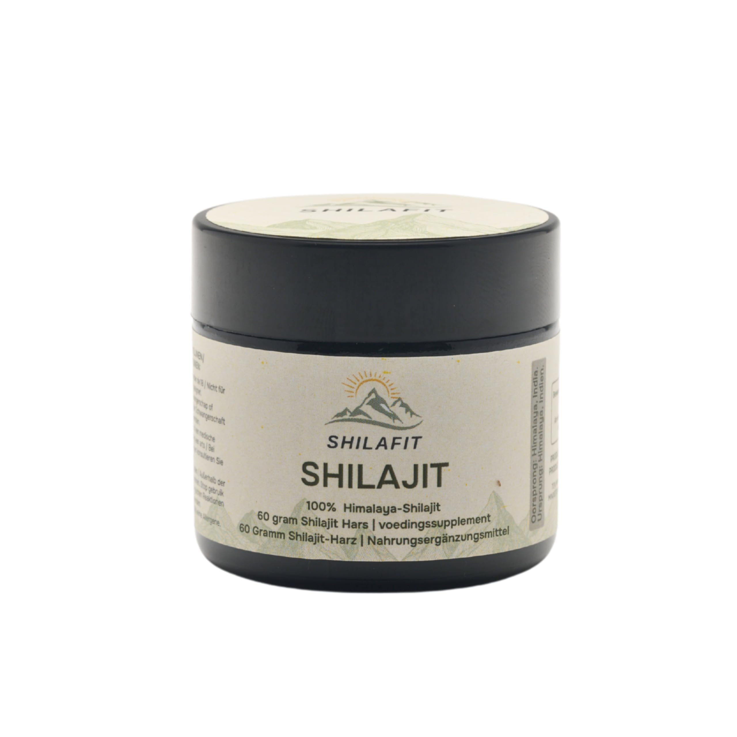 Himalaya Shilajit 60g | 100% Shilajit Original Himalaya Bio | 100% Pure Reich | Harz an Fulvinsäure & Mineralien