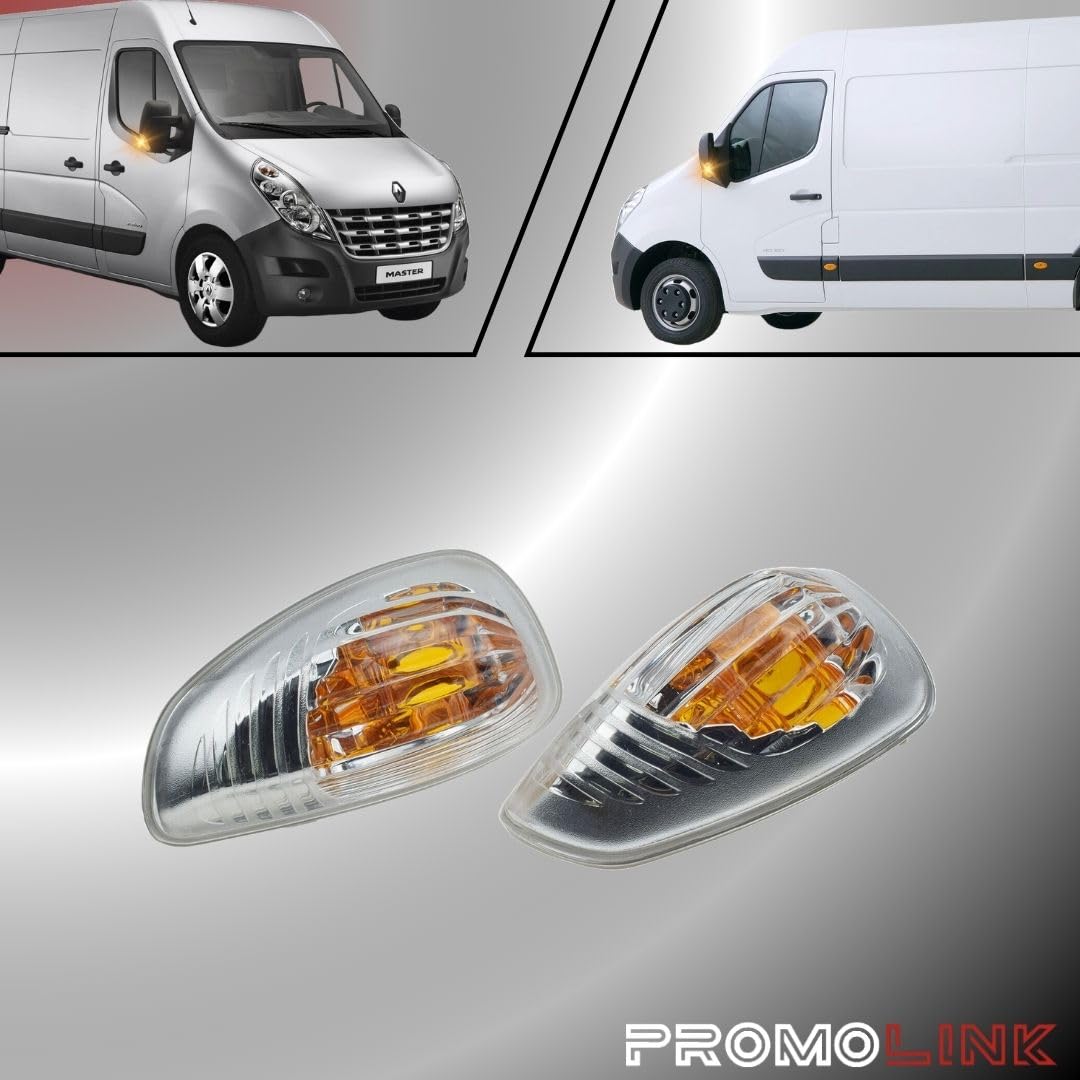 Elektrische en verwarmde linkerachteruitkijkspiegel met knipperlicht voor Renault Master Nissan NV400 2010-2024 Opel Movano 2010-2022