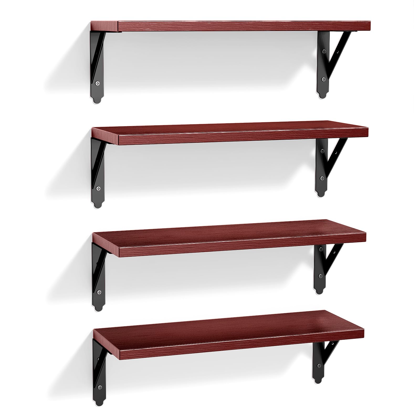 Black Floating Shelves - Set of 4 -13