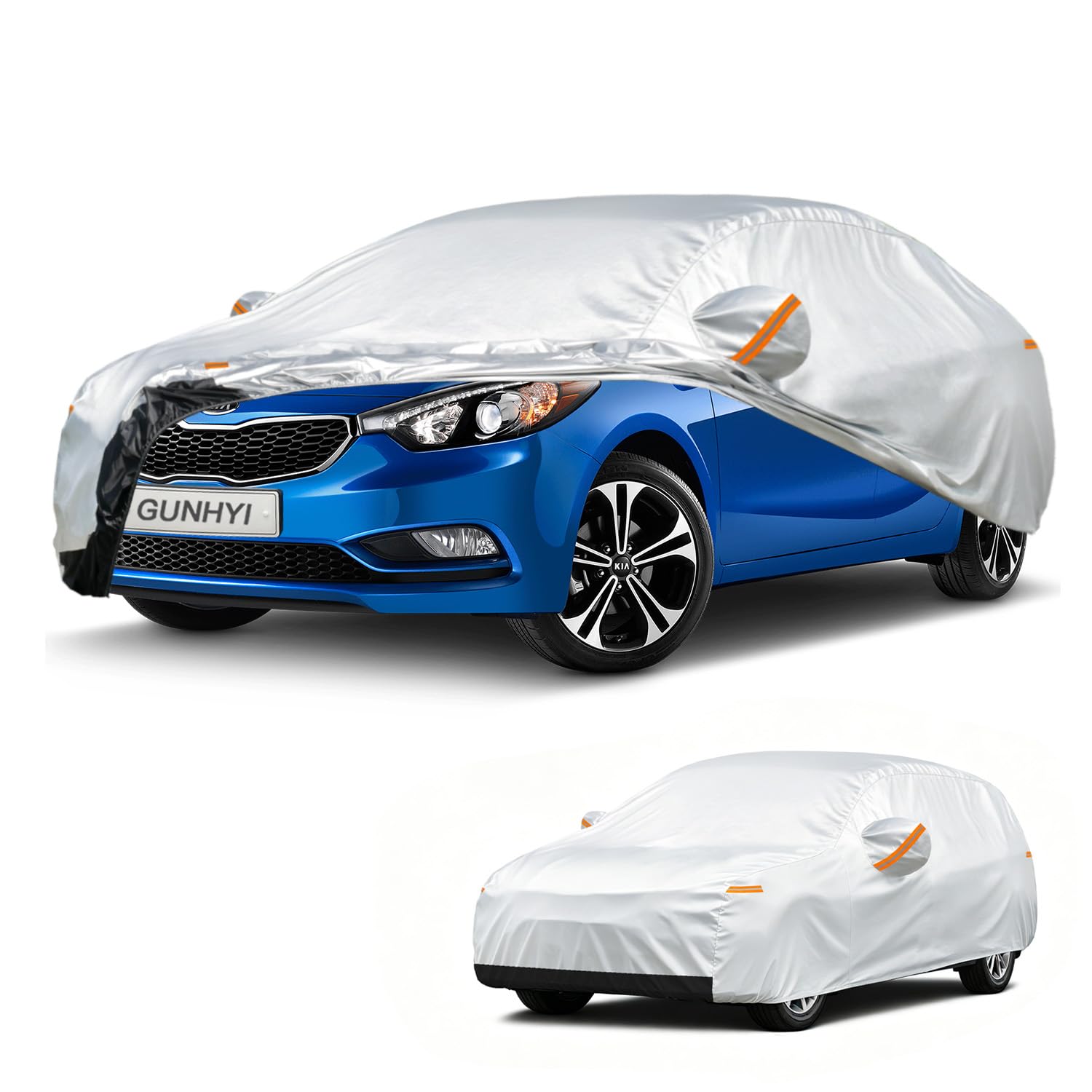 GUNHYI Car Cover Custom Fit Kia Forte (2017-2026) Waterproof for Automobiles, Oxford Sun Rain Dust Snow Protection (Ships from US Warehouse, Delivery 3-8 Days)