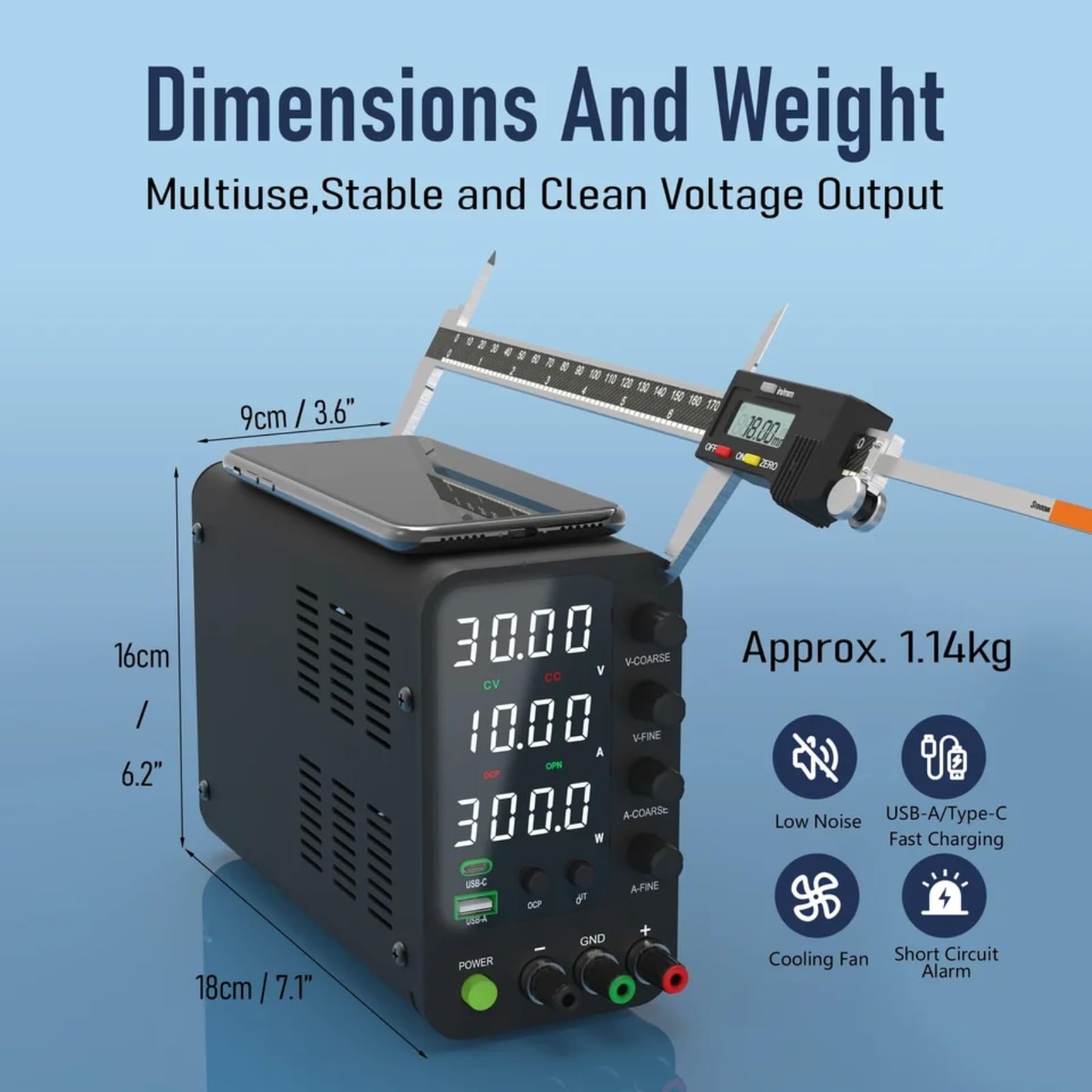 DC Fuente de alimentación 30~120V Voltaje entrada dual 220V/110V(30V 10A 220V AU Plug)