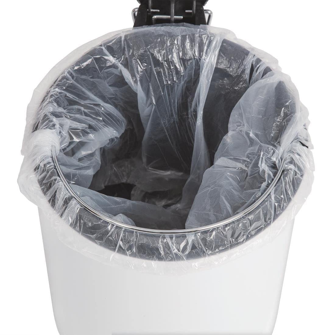 Bolero DP038 Poubelleà pédale Blanc 5 l