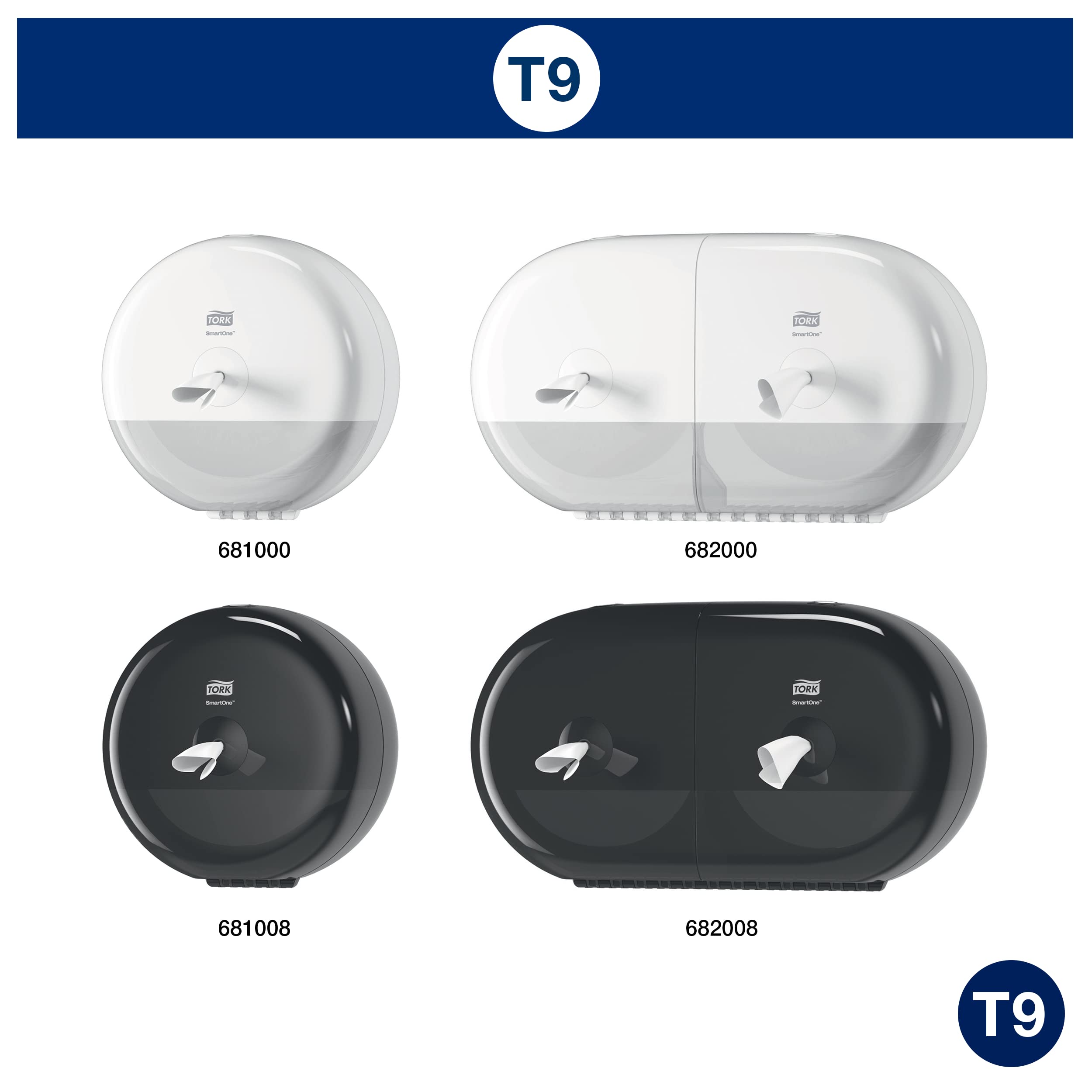 Tork SmartOne Mini rollo de papel higiénico blanco T9, 472193