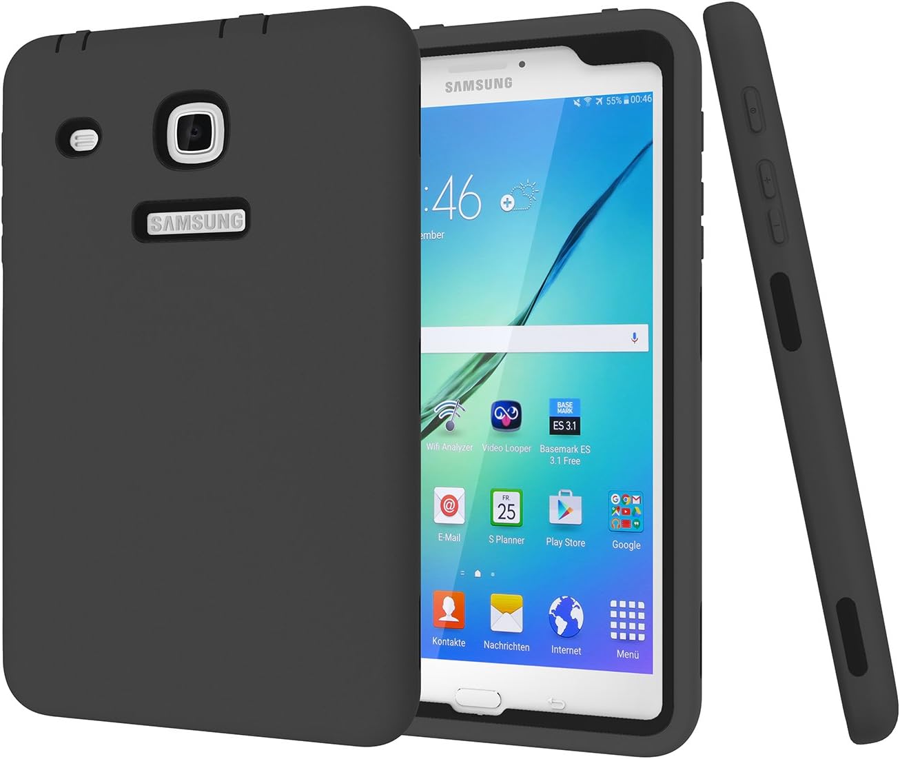 Galaxy Tab E 8.0 Case,Slim Heavy Duty Shockproof Armor Hard PC+Silicone Hybrid High Impact Resistant Defender Full Body Protective Cover for Samsung Galaxy Tab E 8.0 inch SM-T377 / SM-T378