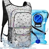 CITCAR Hydration Pack, Water Backpack with 3L Hydration Bladder Lightweight Insulation, Festival Essential, Rave Hydration Backpack, Hydropack Backpack for Rave, Hiking, Biking, Festival Gear