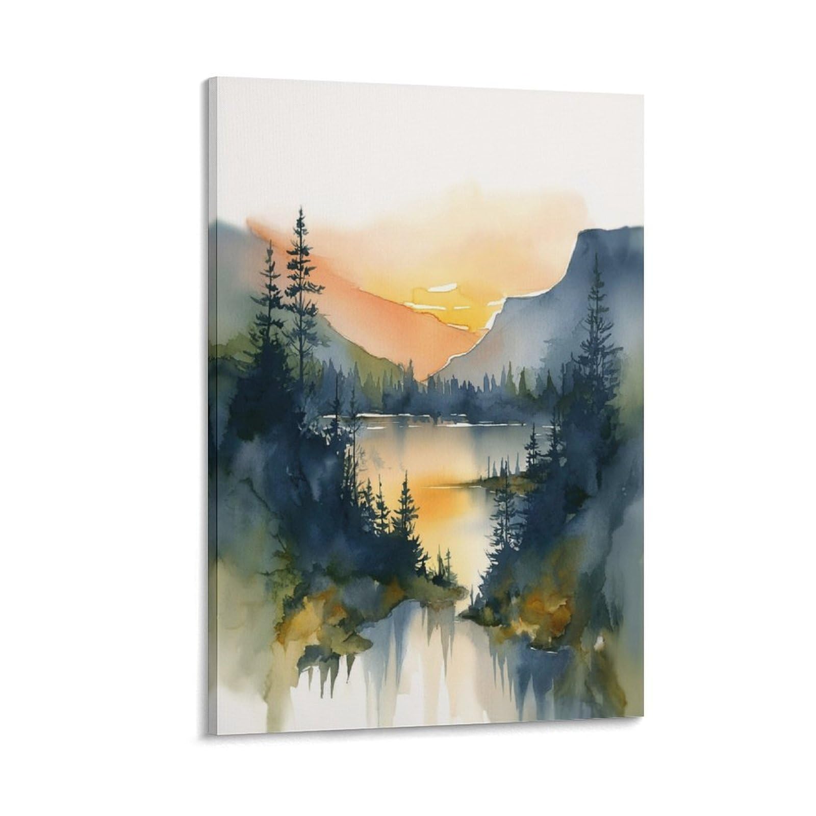 LCYNNH Oregon Style Retro 20x30inch(50x75cm) Vintage Travel Poster Watercolor Canvas Art