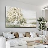 Green Wall Art Canvas Wall Art Decor Spring Scene Nature Landscape Wall Painting Decorations Artwork Wall Art Prints Pictures For Room Living Room Bedroom Office Wall Decor 20x40 Inch