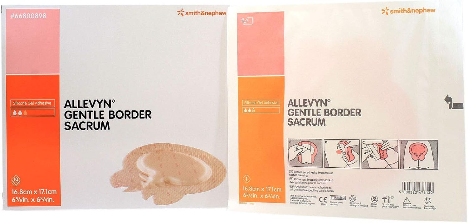 Big Sale Smith & Nephew 66800898 Allevyn Gentle Border Sacrum for Tail Bone, 16.8X17.1-cm, Box of 10 ๐ฅ Hot Deals Smith & Nephew 66800898 Allevyn Gentle Border Sacrum for Tail Bone, 16.8X17.1-cm, Box of 10