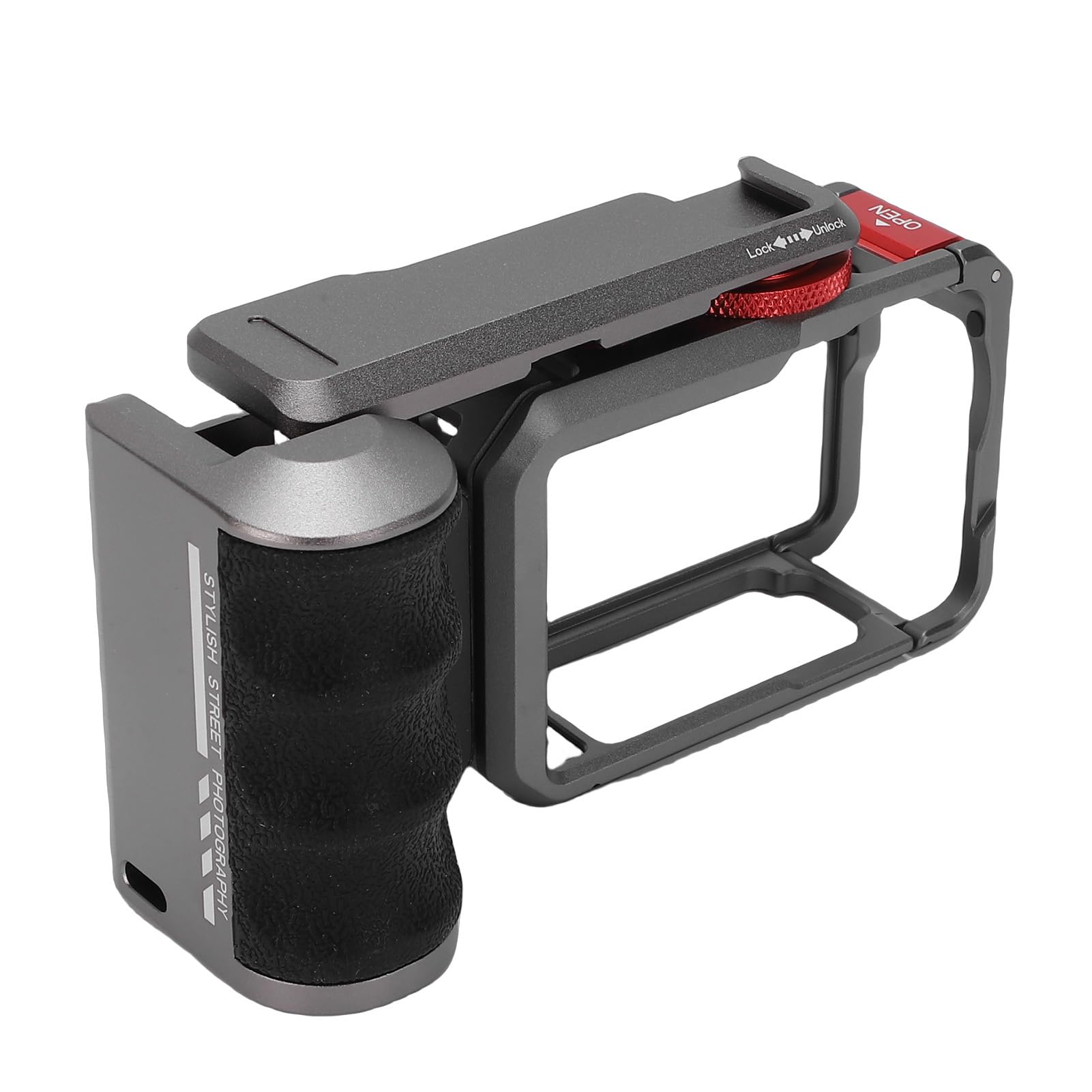 Yctze Zestaw Uchwytów Ulicznych, Klatka Aparatu ze Stopu Aluminium, Ergonomiczny Uchwyt Uchwyt Aparatu z Adapterem Przycisku Migawki, Idealny do Kamery Sportowej Action 6