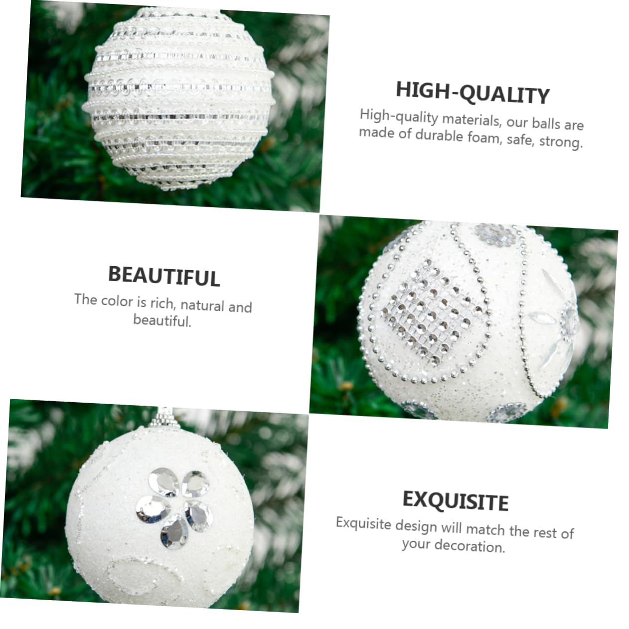 Alipis 10 Piezas Bolas de Navidad Christmas Tree Xmas Tree Bolas navideñas Colgante de Navidad Adornos navideños con Purpurina decoración de Navidad Colgante Decorativo Espuma
