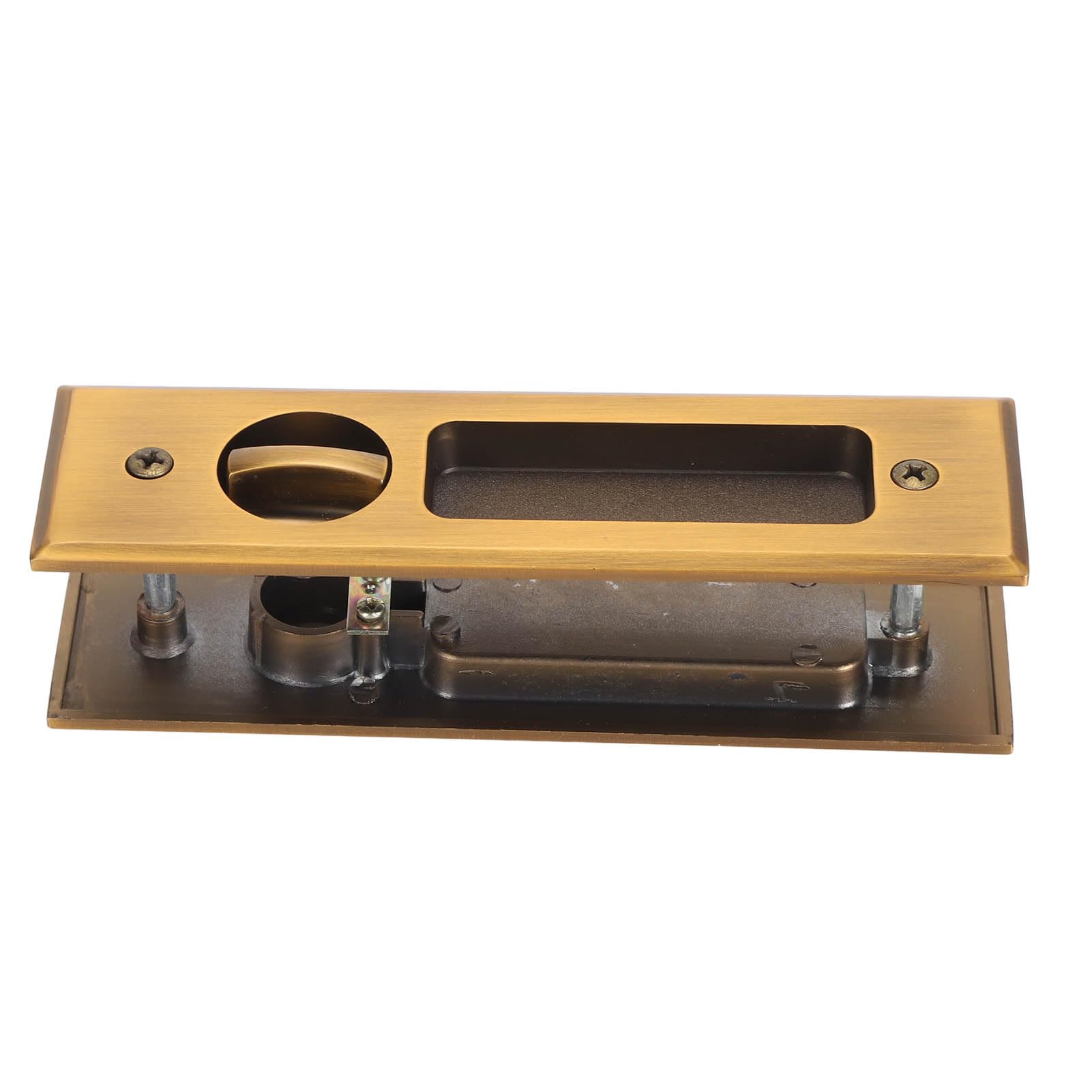 Serrure de mortaise salle de bains cachée pour porte coulissante double face bois