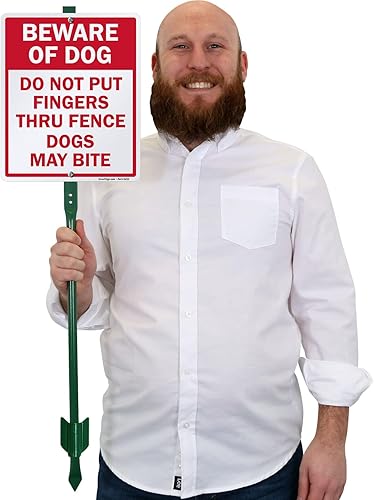 Miniatura 5 de SmartSign Letrero para patio con estaca de 3 pies, 12 x 10 pulgadas, con estaca de 3 pies, aluminio laminado resistente al óxido de 40 mil, color