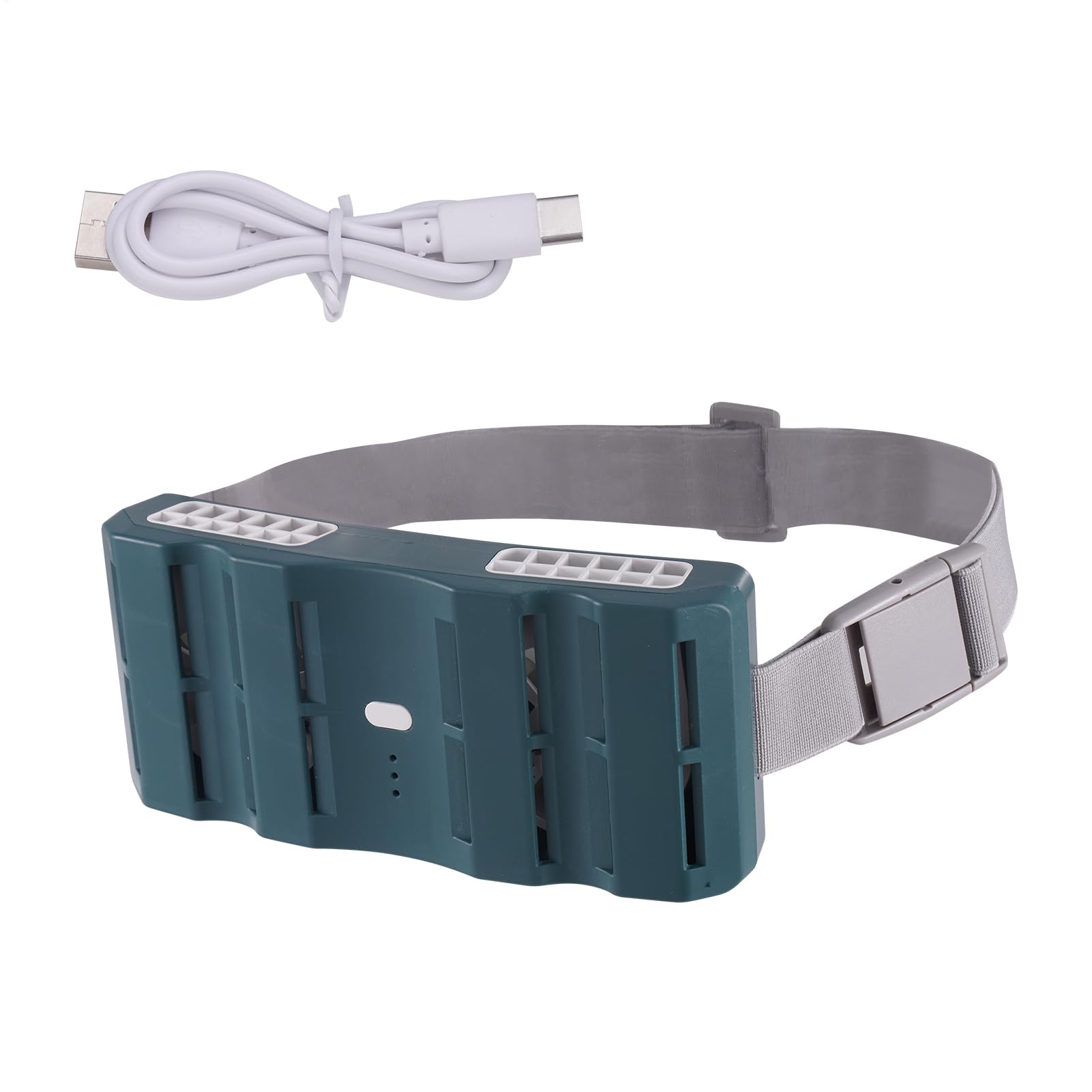 Ventilatore portatile ricaricabile | Ventilatore portatile con clip sulla cintura | Doppio circolatore d'aria ricaricabile a 3 velocità per viaggi all'aperto campeggio lavoro uomini donne