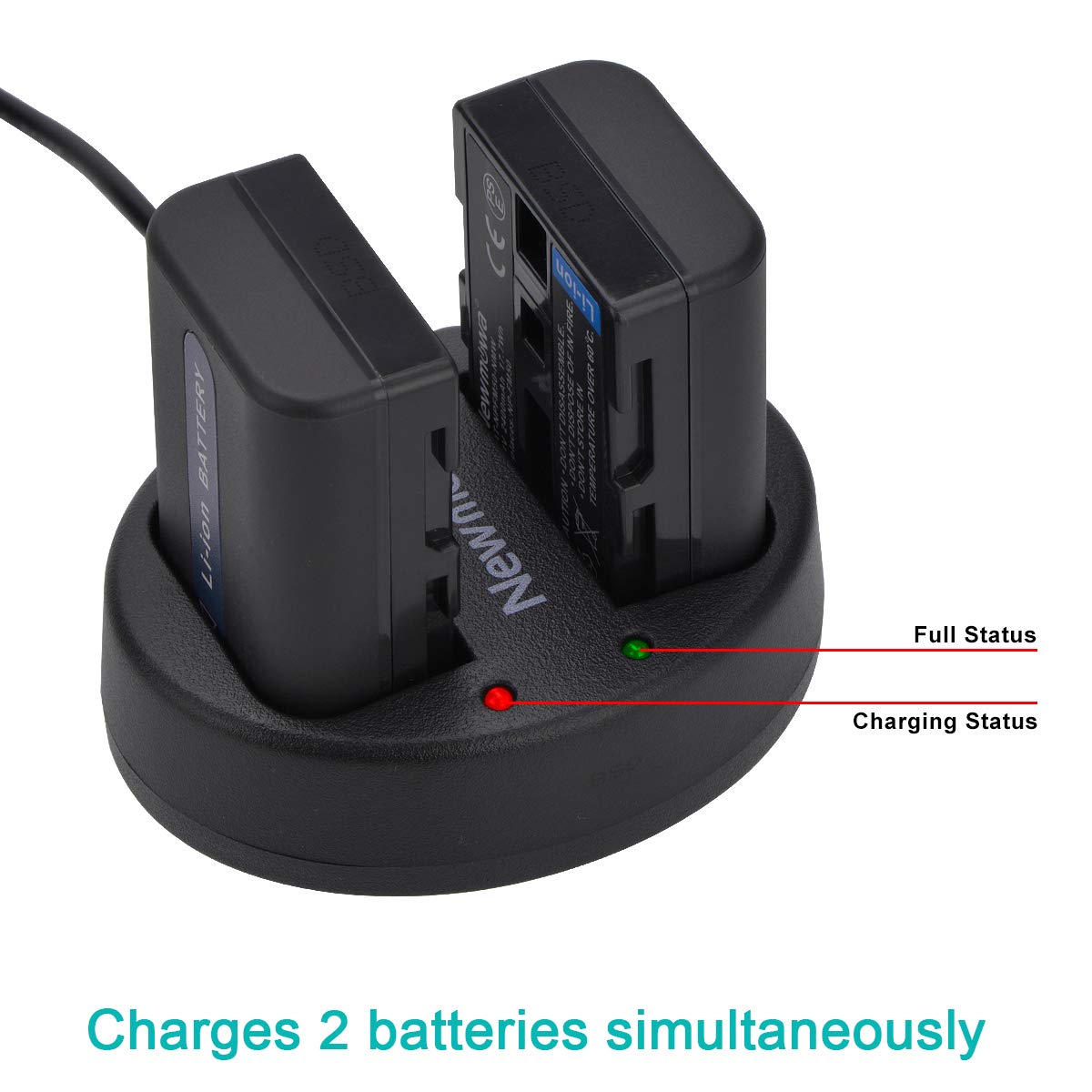 Batteria E Caricatore USB Per Sony NP-FM50 - Kit Con 2 Batterie Da 2400mAh, Per Fotocamere E Videocamere - Foto 3