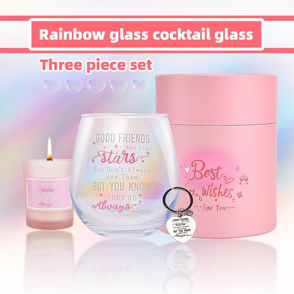 Friendship Gifts, Personalised Wine Glasses, Drinking Birthday Gift for Women, Men, Unique Friend Gift, Moving away Gifts for Her, Leaving Present Best Friend, Long-Distance (Friendship) - Image 2