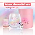 Cadeaux d'Amitié, Verres à Vin Personnalisés, Cadeaux d'Anniversaire à Boire pour Femmes, Hommes, Cadeau Unique pour Amis, Cadeaux de Départ pour Elle, Meilleure Amie, Petite Amie à Distance, Collègue (Amis)