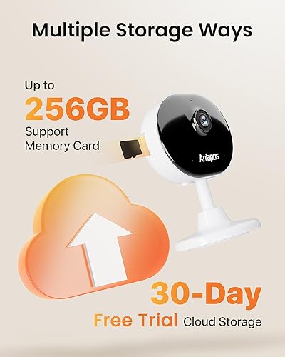 Miniatura 7 de Anlapus C688 2 x 2MP Plug-in WiFi Cámara interior para seguridad del hogar, cámara para mascotas con aplicación de teléfono, detección inteligente