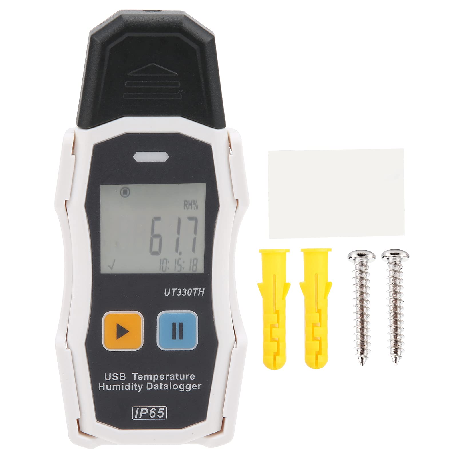 Ejoyous UT330TH Registratore di Temperatura e umidità Termometro Digitale ABS Igrometro 64000 Registra IP65 Registrazione Dati USB Da 22 a 158 °F Da 0 a 99,9% di umidità Relativa per Monitoraggio