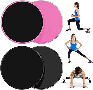 Exercise Core Sliders,Gliding Discs 4 Pack Dual Sided Gliding Slider for Use On Carpet Or Hardwood Floors Lightweight and Portable, Perfect for Abdominal and Core Exercises