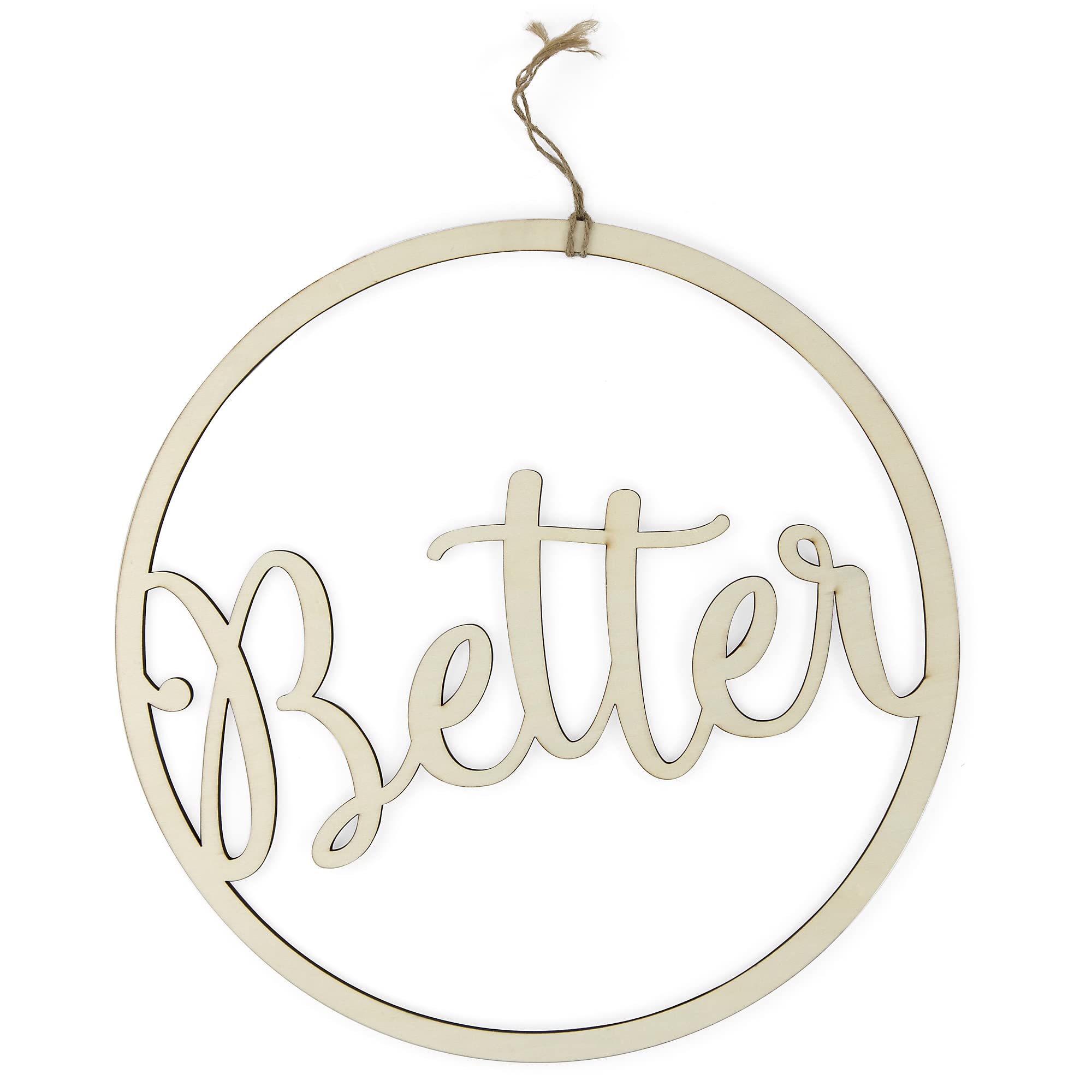 Simplicity Better Together Holzschilder für Hochzeiten, 34,3 cm Durchmesser, braun, 2 Stück