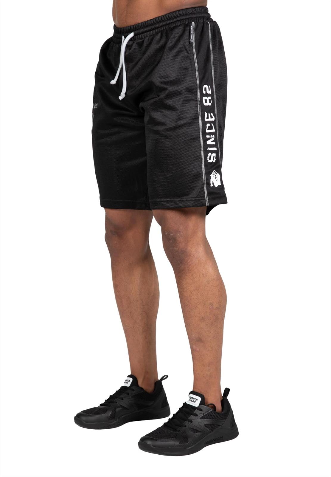 Gorilla Wear Men's Black Functional Mesh Shorts, XXX-Large