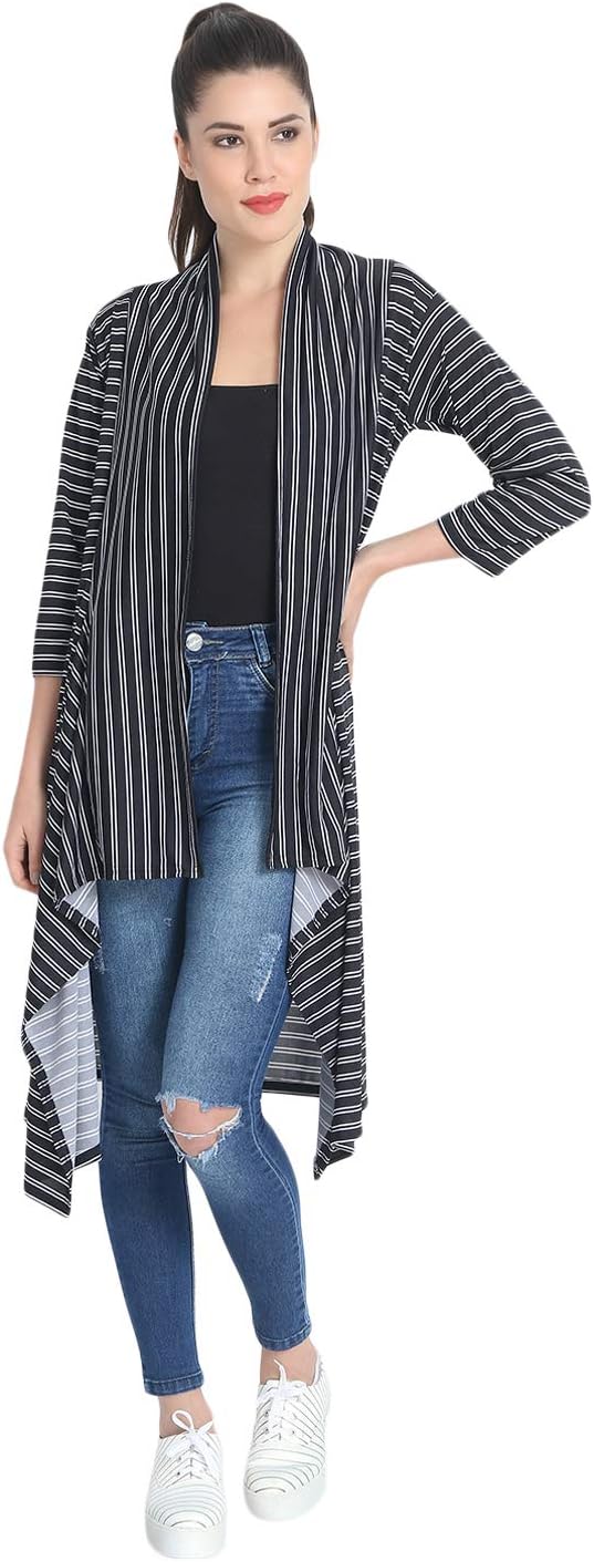 BuyNewTrend Hosiery Lycra Long Shrug For Women