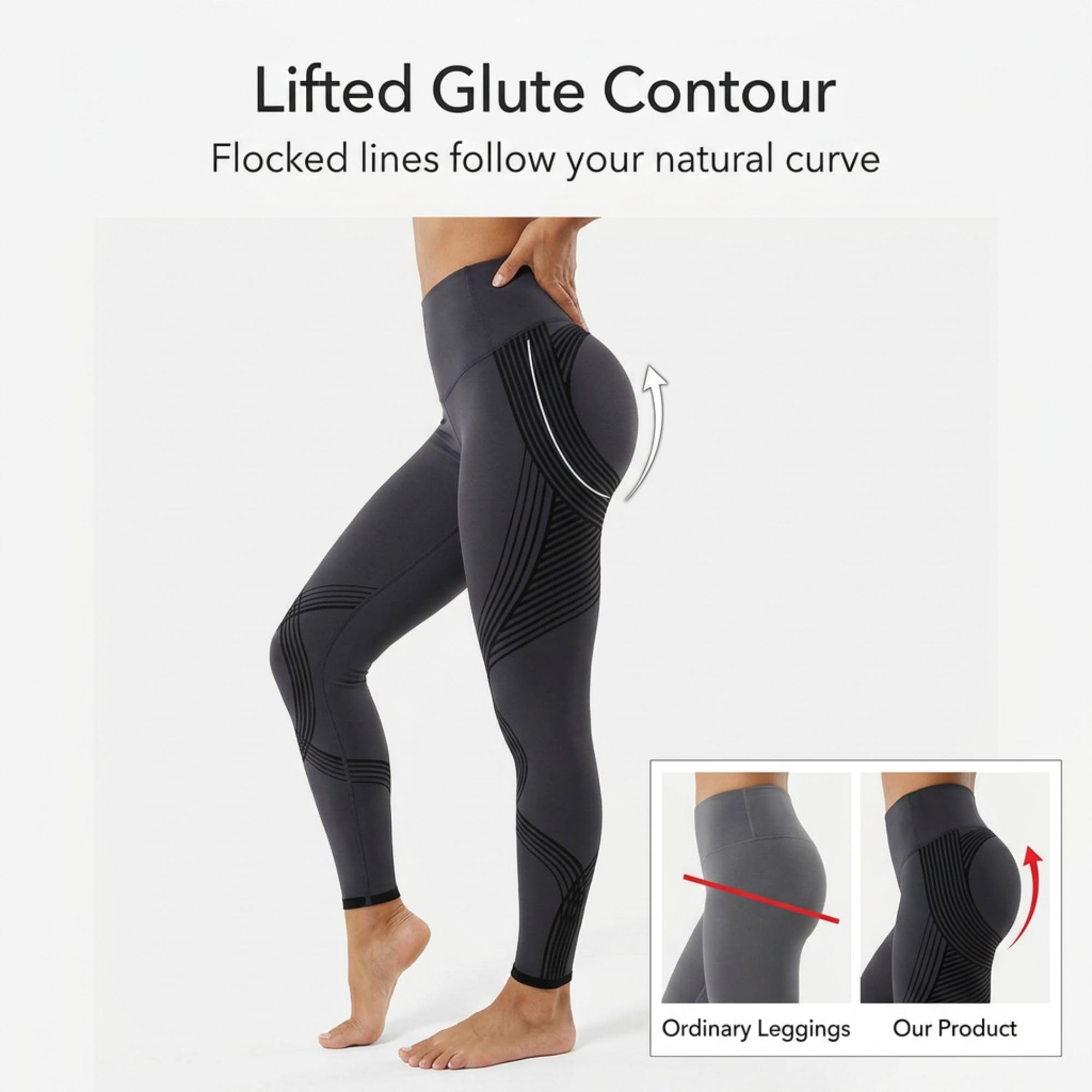 Leggings a compressione da donna, a vita alta, controllo della pancia, sollevamento dei glutei, senza cuciture, tessuto morbido, adatti per allenamenti in palestra e yoga