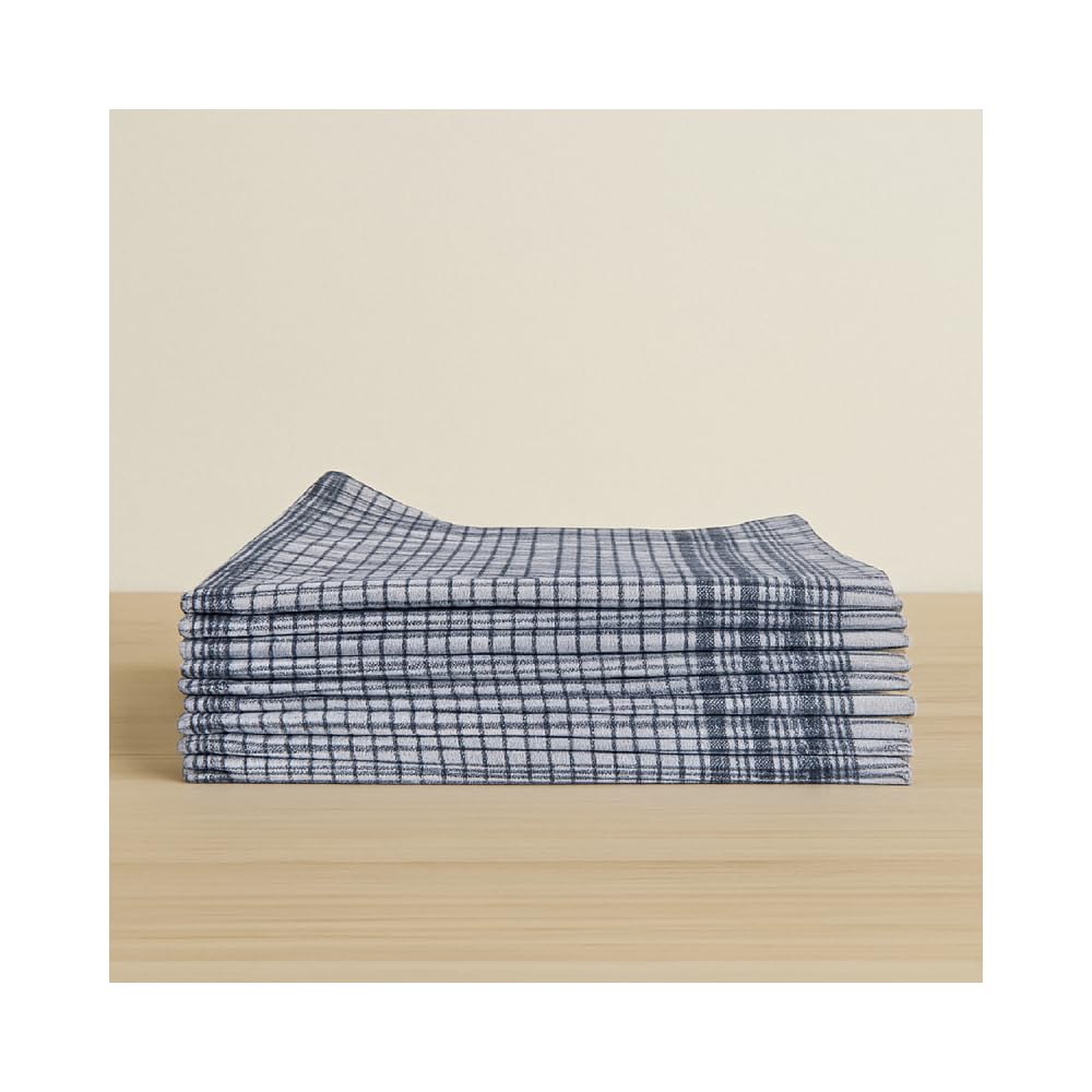 Alpes Blanc Lot de 12 Mouchoirs de Travail Homme – Paul - 50x50 cm - 100% Coton – Lavables, Doux et écologiques