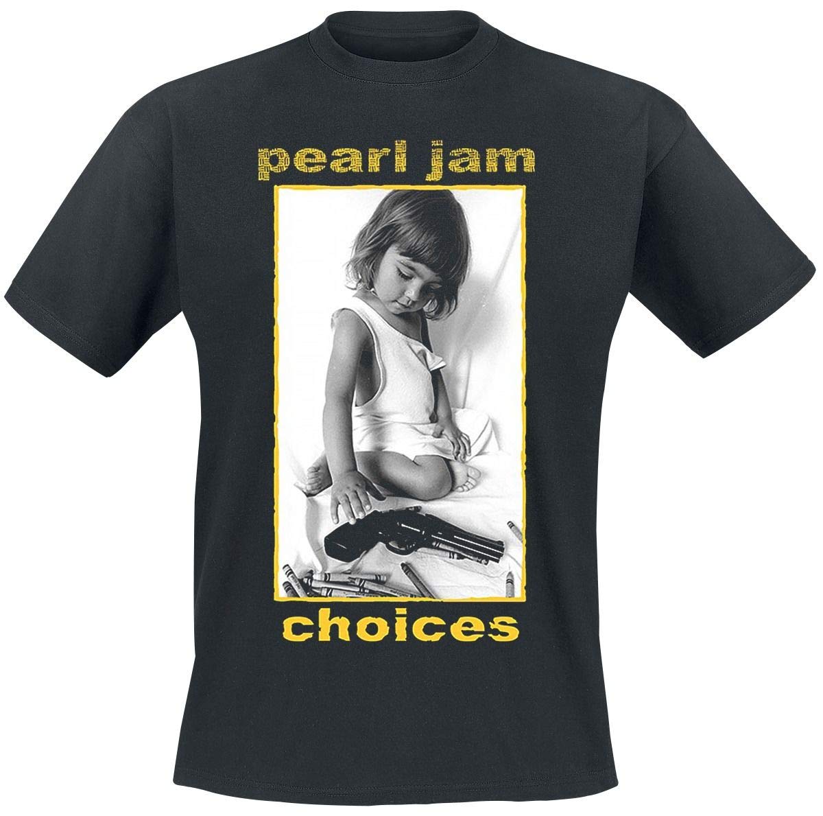PEARL JAM Men's Choices T-Shirt, Black, Medium