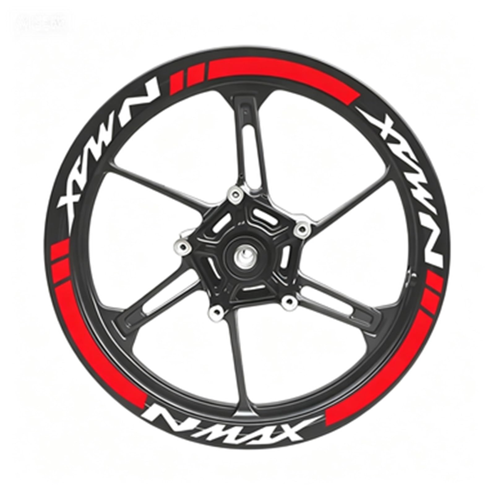 Motorcycle Wheel Sticker Racing Rim Stripe Decal Decoration for Yamaha NMAX N Max N-max 155 125 Motorbike(Color6)