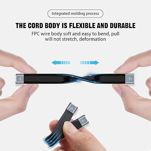 Miniatura 3 de Cable adaptador USB C a USB 3.1, adaptador USB C hembra a USB hembra, adaptador USB C hembra de 10 Gbps a USB A hembra adaptador suave plano corto