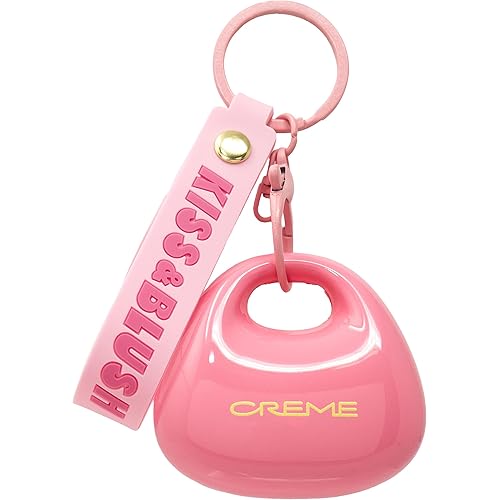 The Crème Shop Kiss & Blush Tinted Lip Balm & Blush, Korean Makeup for Lips & Cheeks, Cute Charm Key Chain, Hydrating, Long Lasting Tint, Aloe, Squalane (Cherry Squeeze)