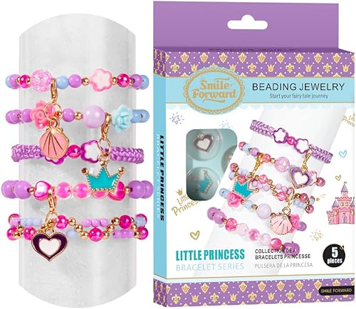 SmileForward - Kit de cuentas para hacer joyas, diseño de flores de fruta, sonrientes, cuentas de arcilla, dijes, pulseras y pulseras para niñas, disponible en Yaxa Peru