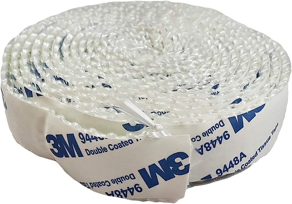 Replacement 3/4" x 7' Self Adhesive Flat Gasket for Pellet Wood Gas Fireplaces & Stoves Fits Many Heatilator Quadra-Fire HeathStone Lopi PelPro Regency Lennox Avalon Englander Glow Boy Models