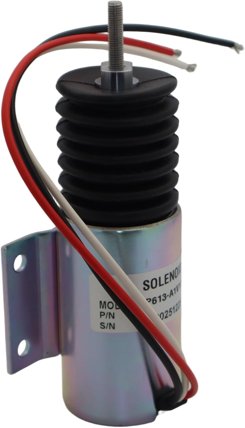 12V Pull Solenoid 3740056 For Trombetta Engine 3 Terminals