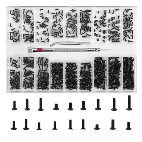 Micro Glasses Screws Repair Kit M1.2/M1.4/M2 with Tweezers