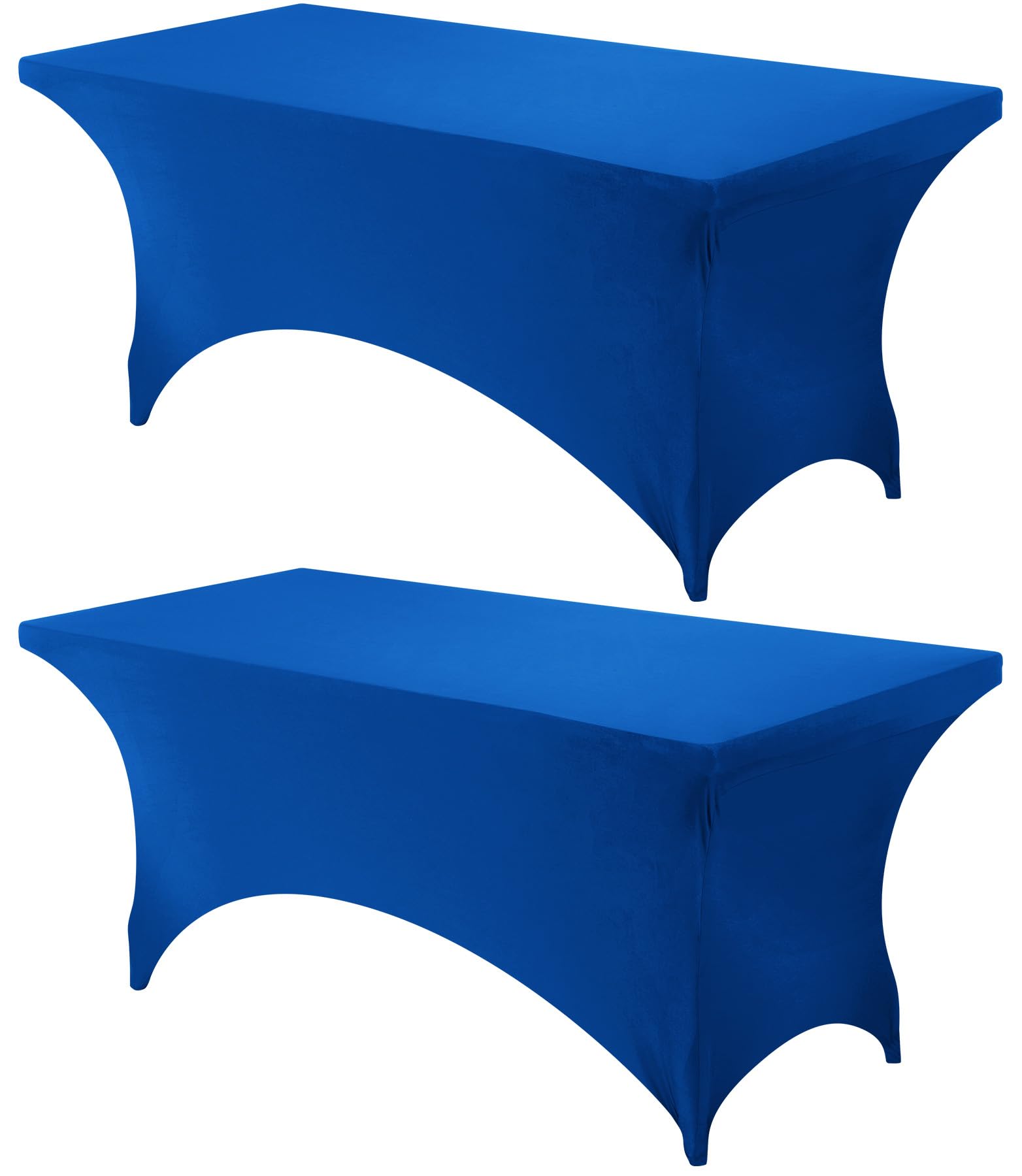 Utopia Kitchen6FT Spandex Tablecloth [2 Pack, Royal Blue] 200 GSM Stretch, Fitted, Washable and Wrinkle Resistant Table Cloth Rectangle Cover for Trade Shows, Wedding, Parties [72Lx30Wx30H Inch]